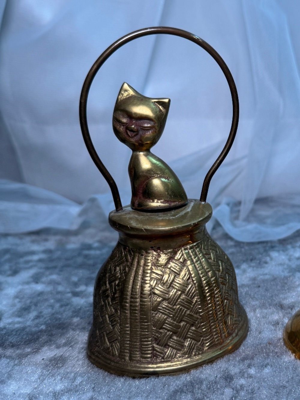 Antique Cat Brass Bell